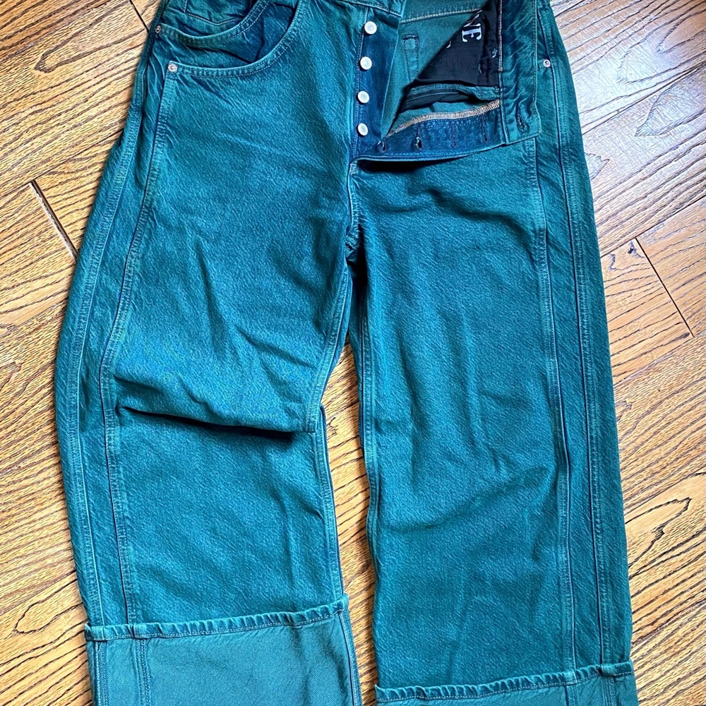 Free People Womens Cuffed Low Rise Jean